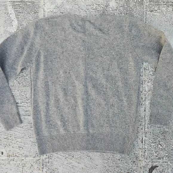 Nina Patrick Women Cardigan Sweater Button Front Gray Lamp Wool Size S - Picture 3 of 9